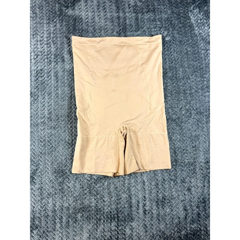Spanx Oncore High Waisted Mid Thigh Short Womens 1X Beige Compression Shapewear